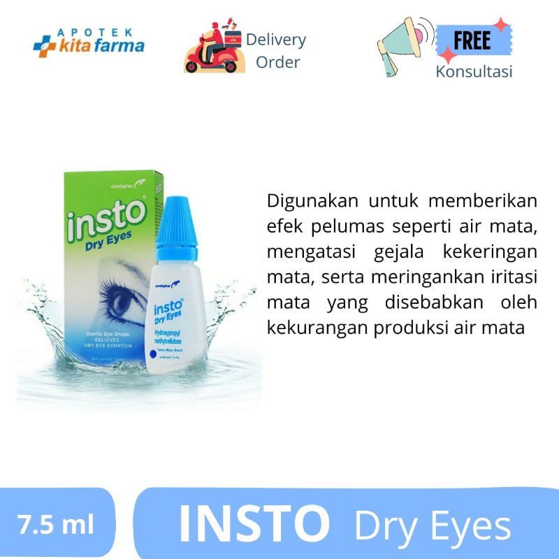 Insto Dry Eyes / Insto Biru / Mengatasi mata kering / cairan mata buatan