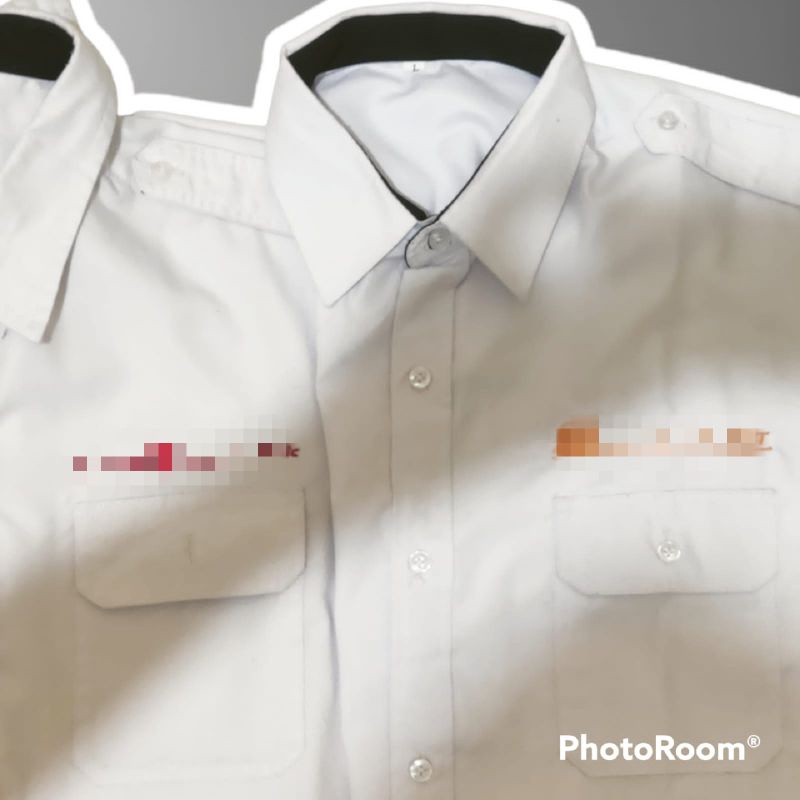 Baju Kerja putih / Baju Satpam / Baju putih pangkat / Baju PDL / Baju putih lengan pendek