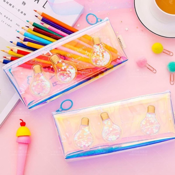 

PENCIL RUMAUMA │ GLITTER BULB DESIGN PLASTIC Kotak CASE Murah Anak Pensil Promo
