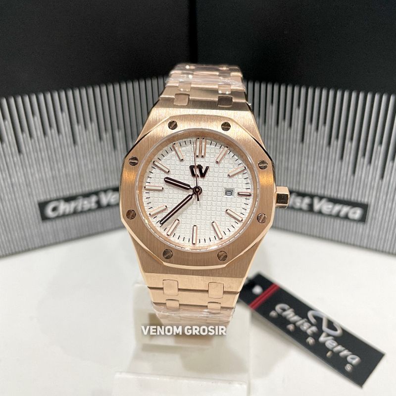 JAM TANGAN WANITA CHRIST VERRA CV 10812L-15 WHT ORIGINAL