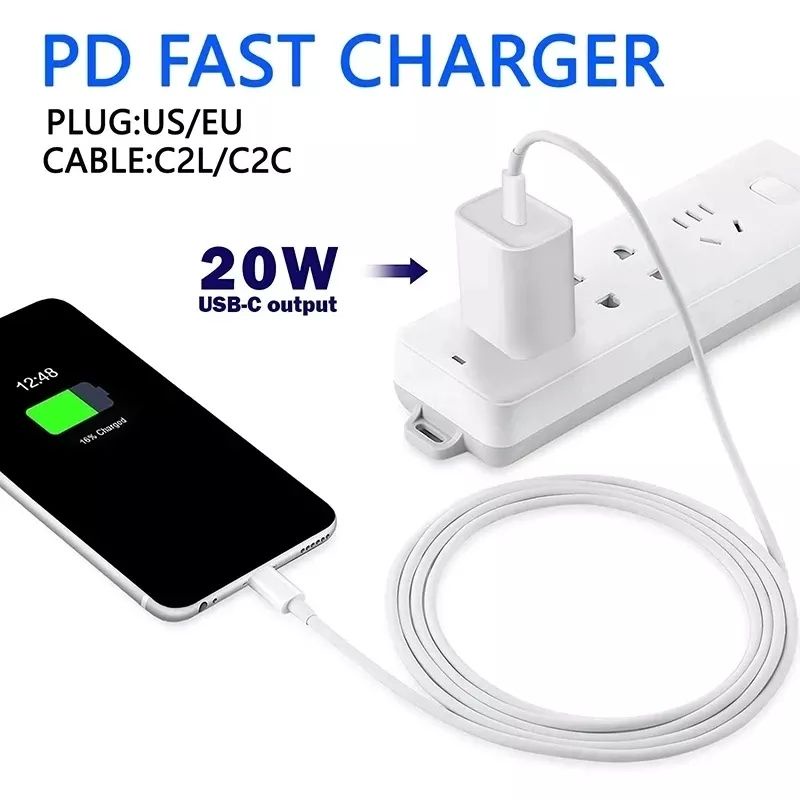 ROCKET CHARGER PD 20W ADAPTOR + KABEL USB-C TO LIGHTNING FAST CHARGING  CHARGER FAST CHARGING PORT TIPE-C 11 12 13 14 PRO PROMAX ORIGINAL