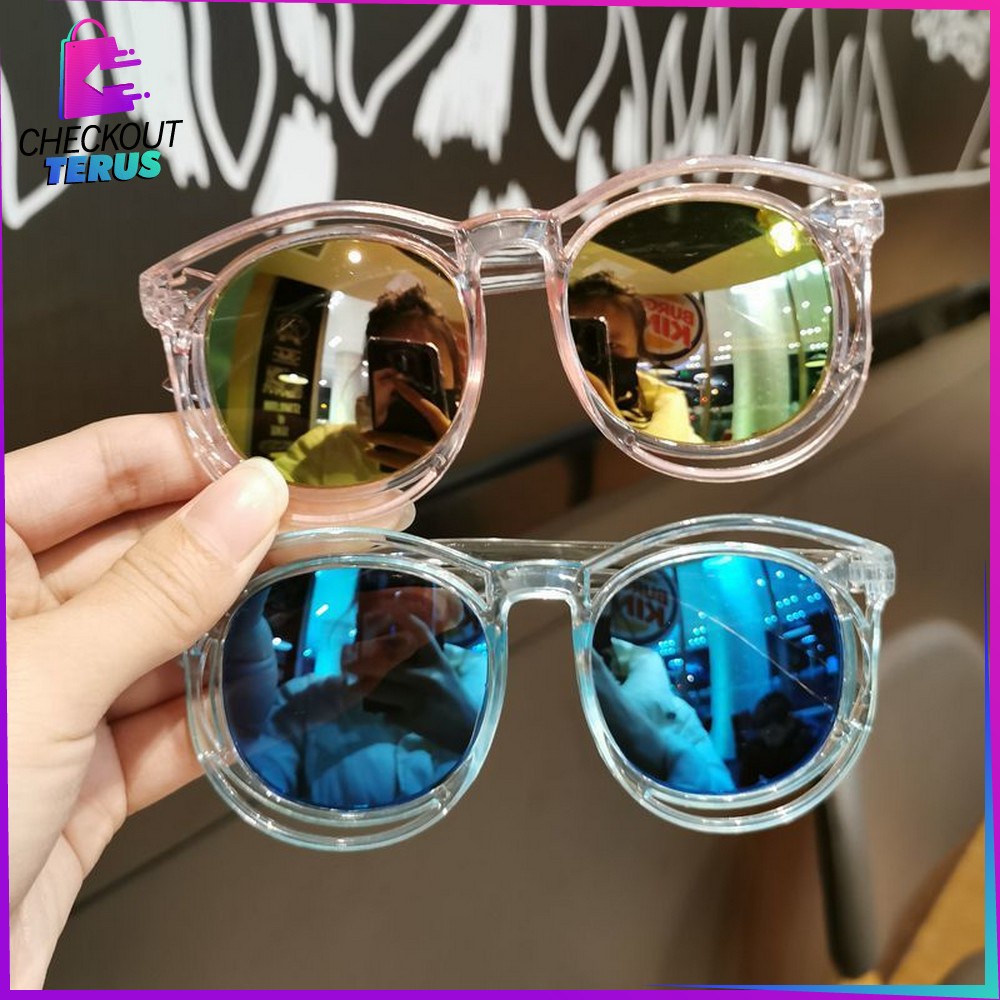 CT C671 Kacamata Kids Sunglasses Style Anak Korea Fashion Anak Kaca Mata Hitam Trendy Anti UV Import