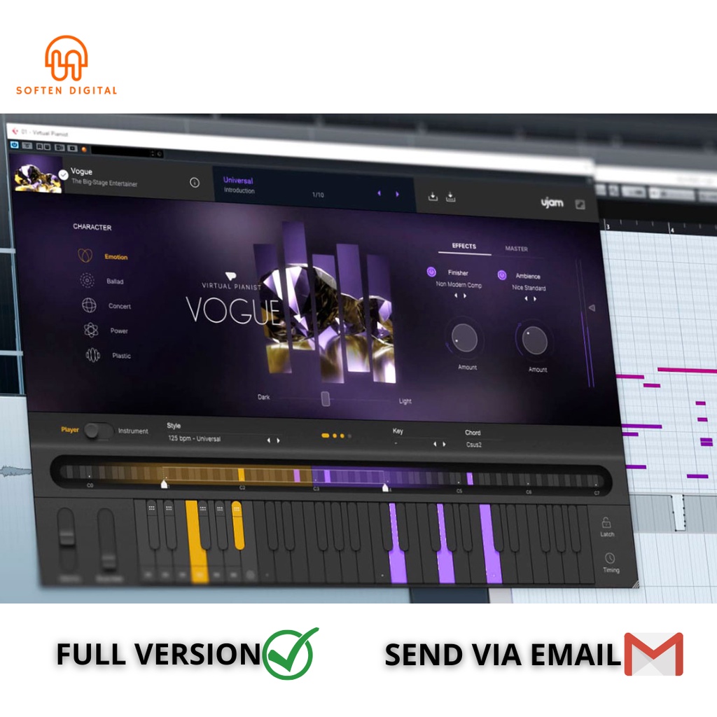 uJAM Pianist VOGUE v1 VST The grand piano - the prima donna amongst pop music instruments