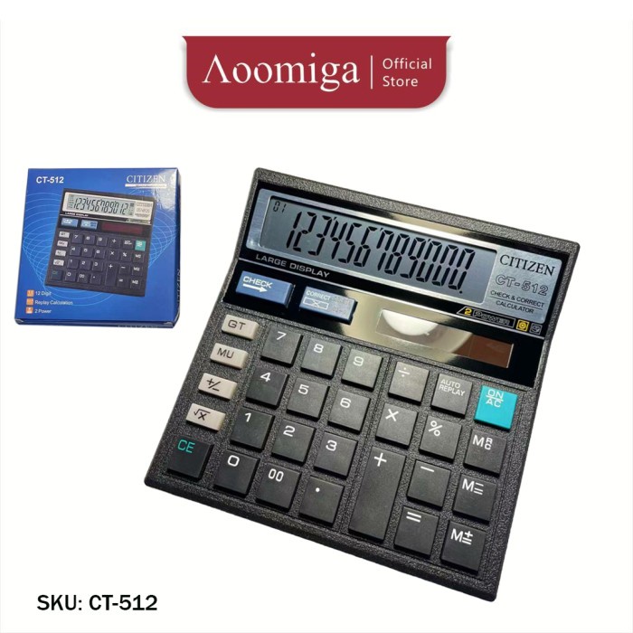 

CUCI GUDANG Kalkulator CT 512 12 Digit -Kalkulator Check / Kakulator Dagang Besar