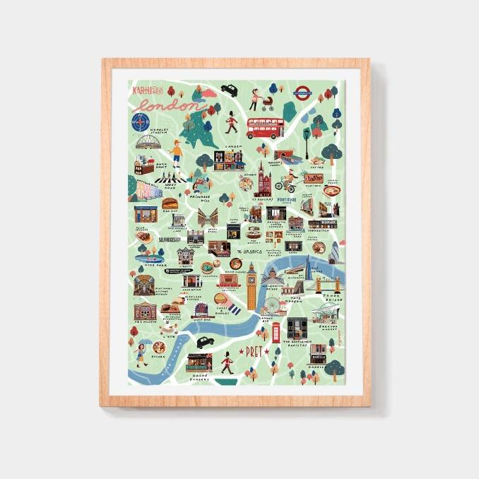 

[BISA COD] @pasarkartupos London map A3 poster