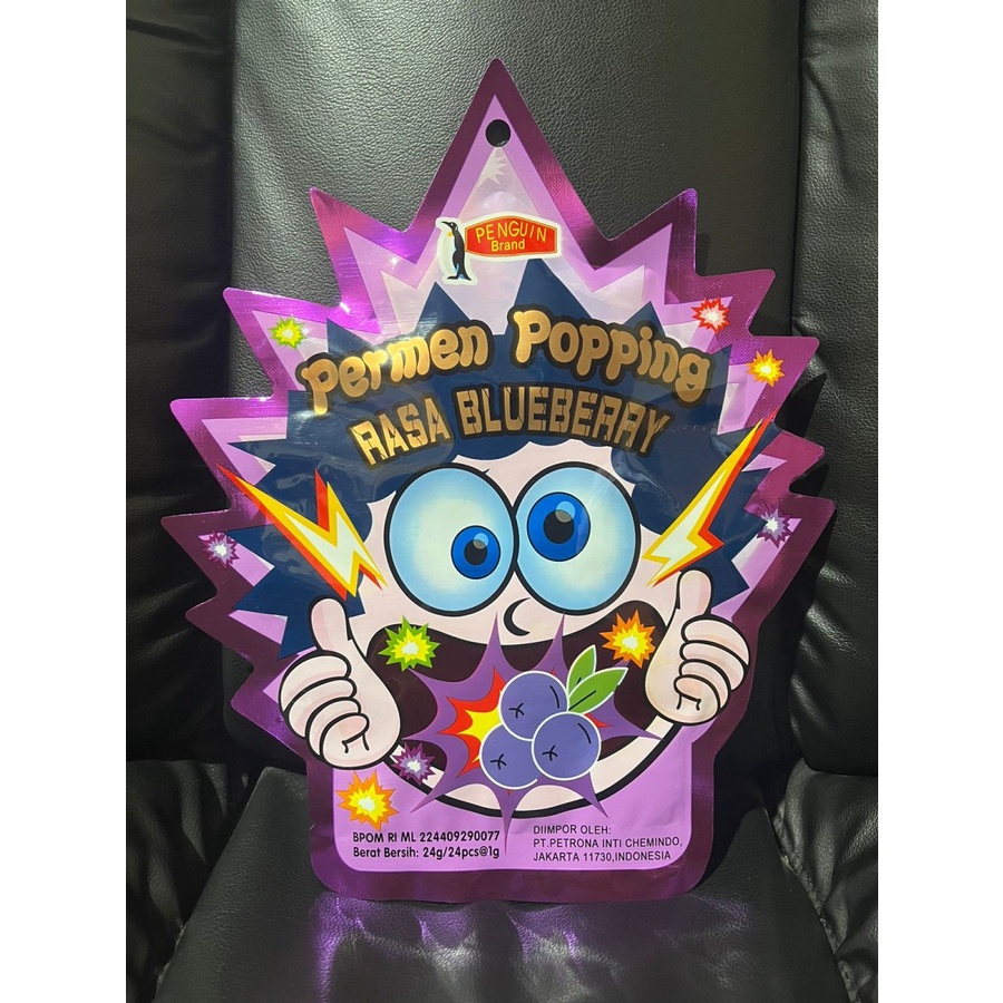 Permen Popping meletuk Rasa Blueberry / magic pop candy Anggur 24grm