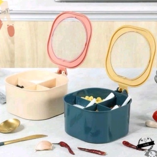 Rak Bumbu Dapur 4in1 Kotak Bumbu Sekat 4 in 1 Wadah Bumbu Dapur Tempat Serbaguna Box Rak Dapur