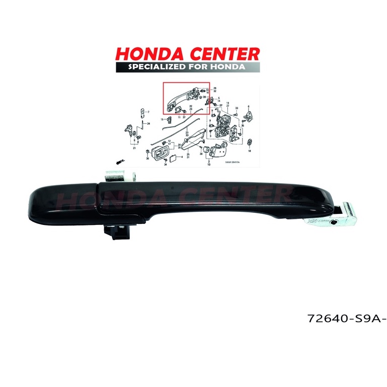 handle handel gagang tarikan pegangan bukaan pintu luar belakang kanan crv gen2 2002 2003 2004 2005 2006