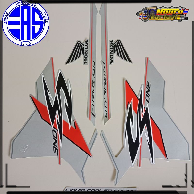 Striping honda cs1 cs one csone cs 1 silver stiker lis body motor berkualitas