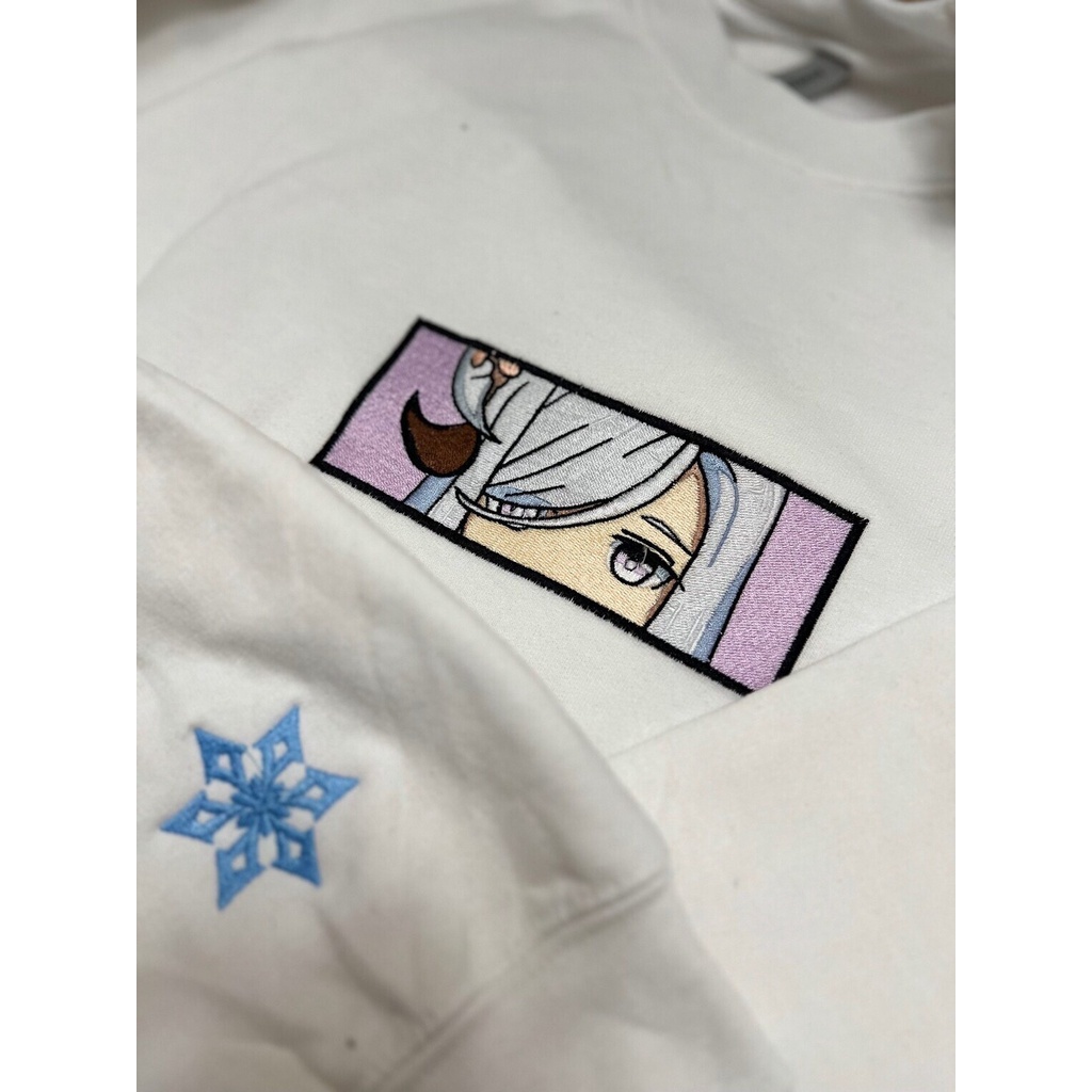 Crewneck Shenhe Eyes Embroidery Anime Gaming Genshin Impact Premium Unisex