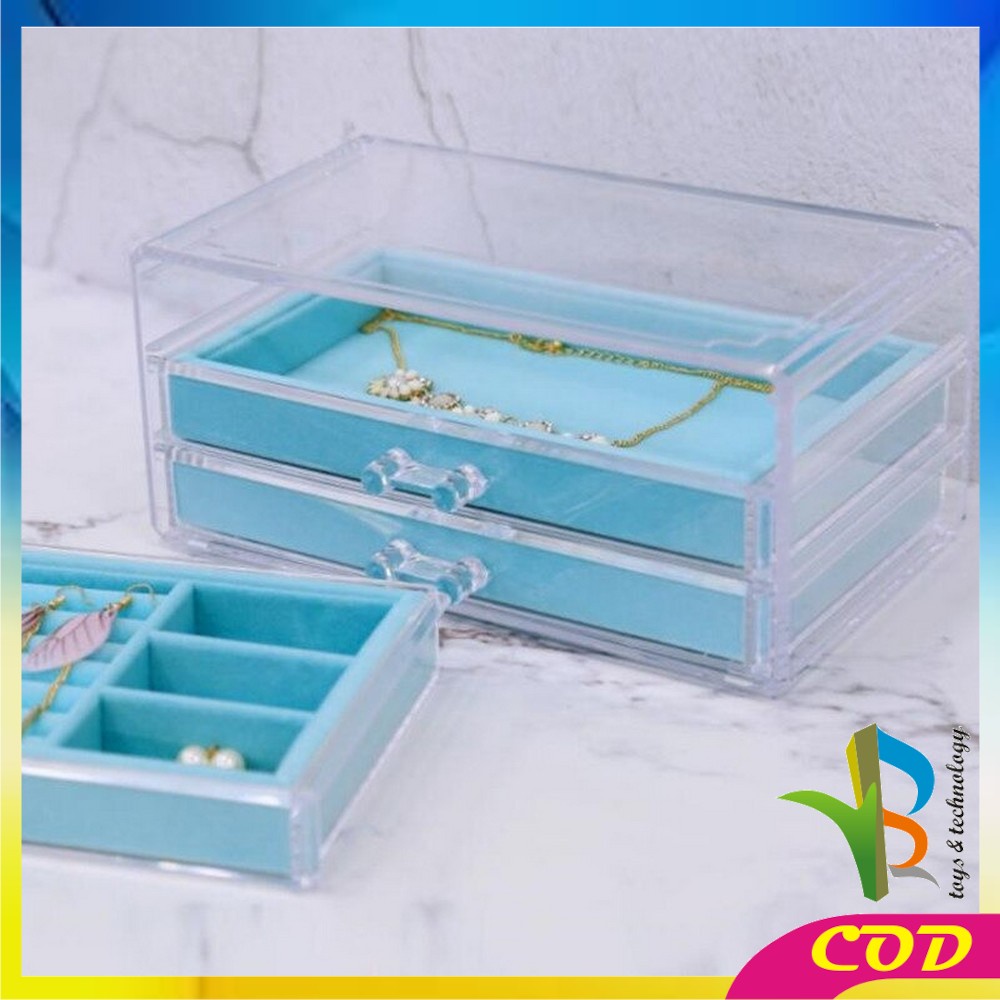 RB-K21 Rak Perhiasan 3 Laci Jewelry Box Organizer Rak Penyimpanan Kalung / Cincin / Gelang