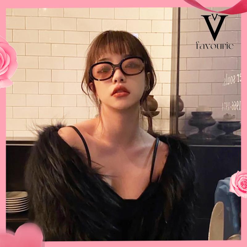 CODKacamata Bingkai Oval Korea Dewasa Lensa Gaya Klasik Untuk Pria Dan Wanita-FA