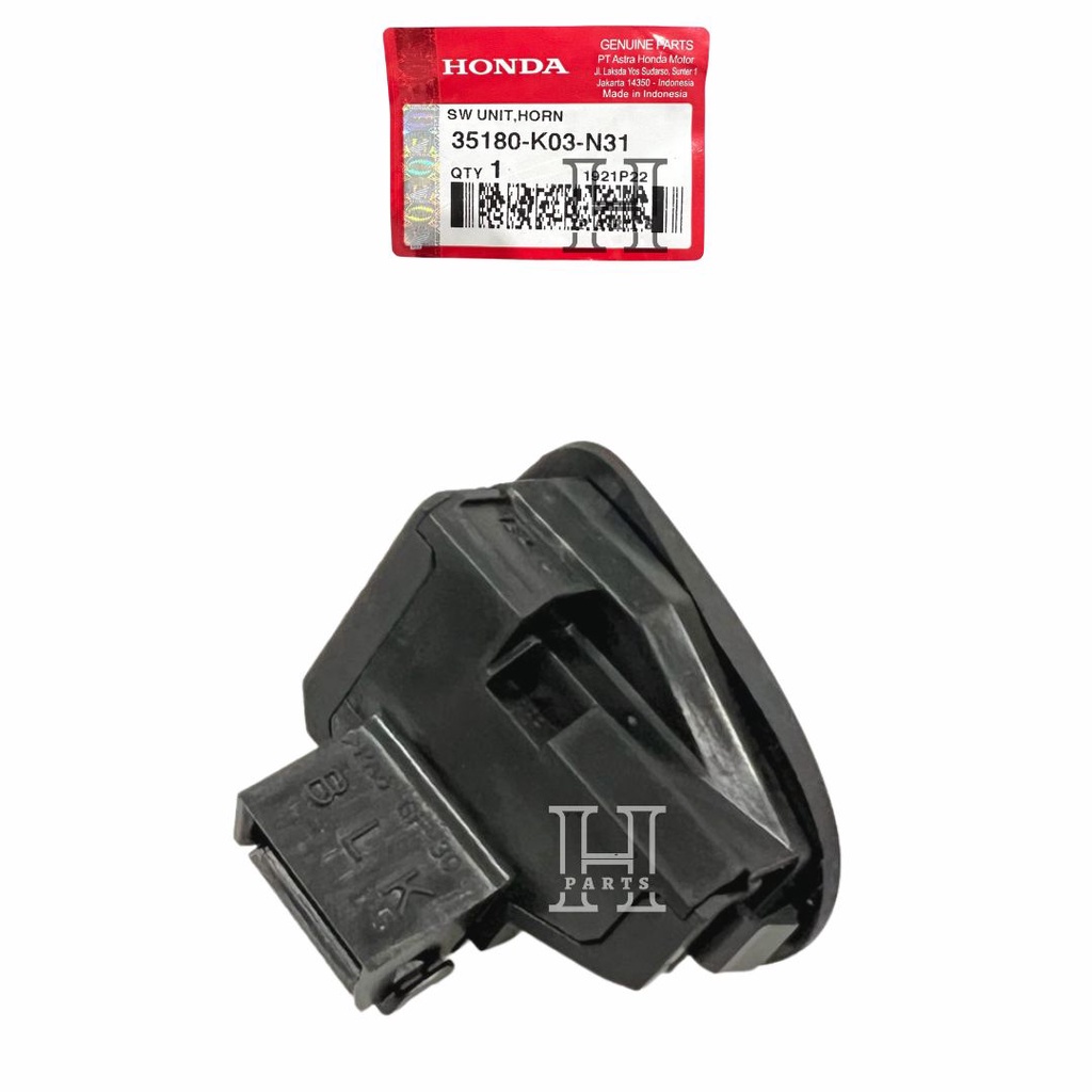 TOMBOL SAKLAR SAKELAR KLAKSON SWITCH UNIT HORN BEAT POP ESP BEAT SPORTY ESP VARIO 150 ESP REVO FI SUPRA GTR 150 NEW SCOOPY ESP (K16) 35180-K03-N31 ASLI ORIGINAL AHM HGP HONDA