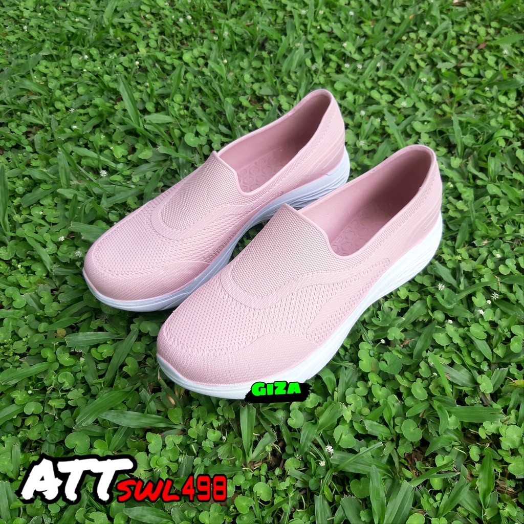 Sneakers Wanita Karet Elastis Anti Selip Sepatu Flat Slip on Wanita Dewasa SWL 498 Model Balet