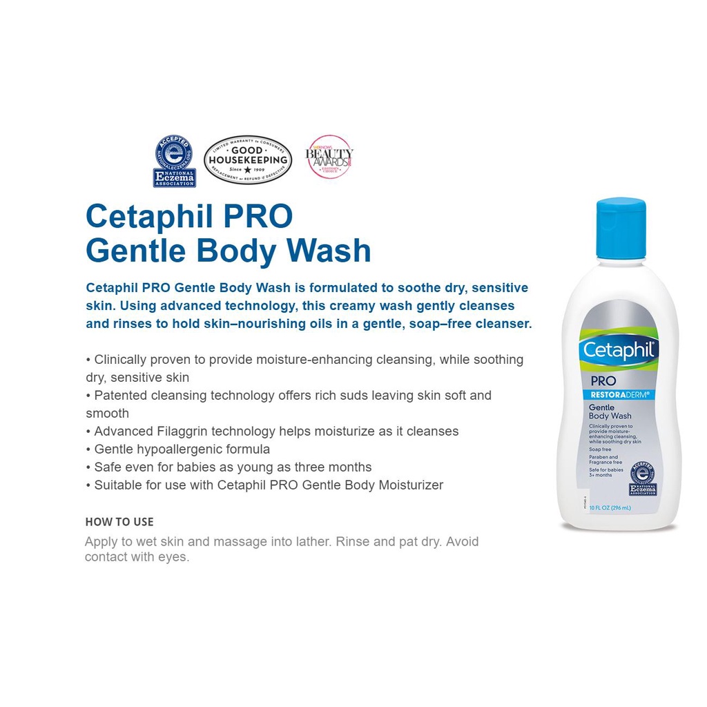 Cetaphil Pro Ad Derma Skin Restoring Wash / Moisturizer