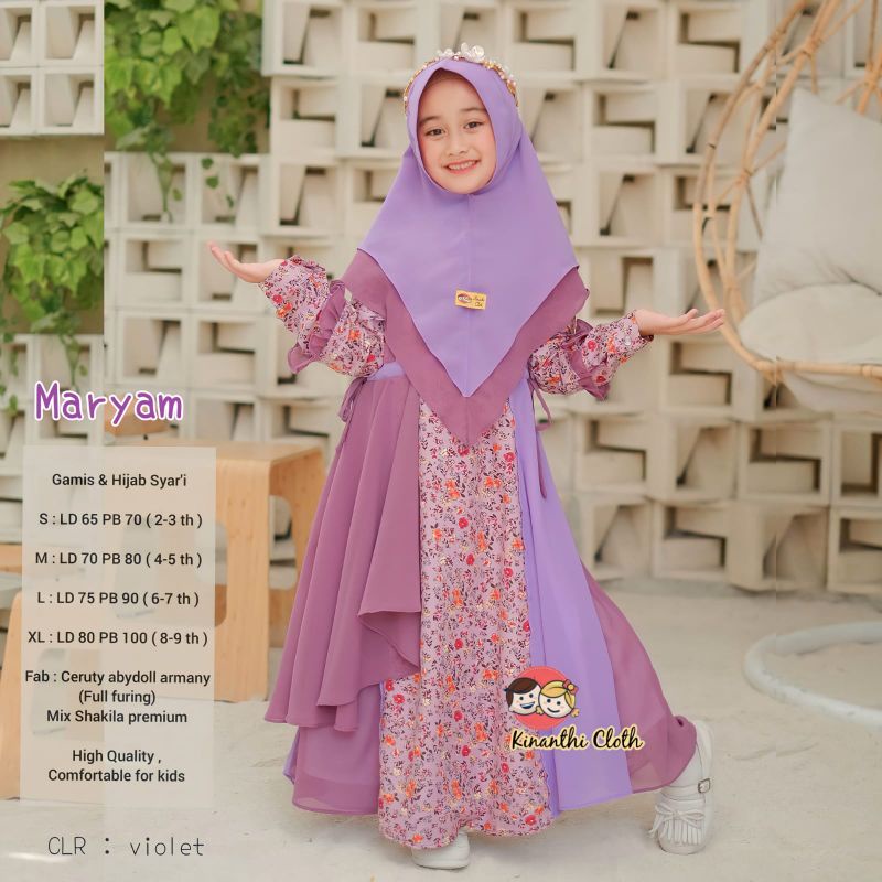 MARYAM GAMIS SET SYARI ANAK
