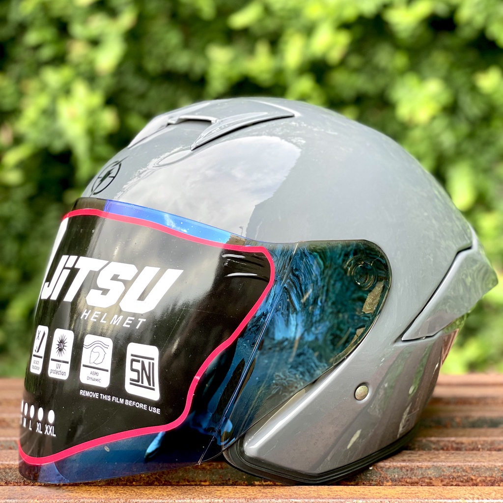 Helm Jitsu Js1 Half Face Paket Ganteng