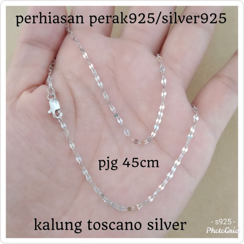 KALUNG TOSCANO PUTIH PERAK 925 #MS