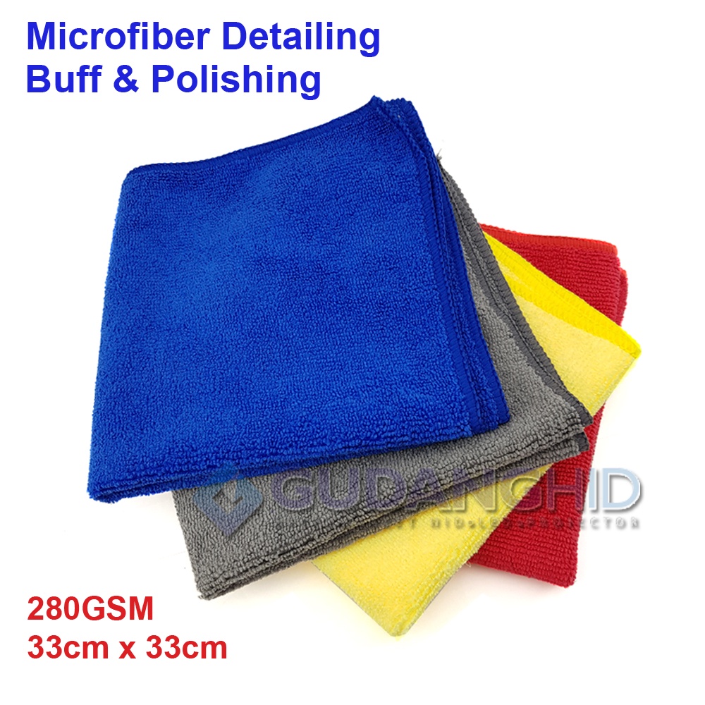 Microfiber Detailing Wax Poles Coating 33x33cm 33cm x 33cm Tebal 280GSM