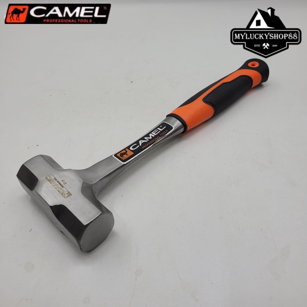 Camel Palu Batu 2 LB Bodem 2Lb Rubber Grip Gagang Besi Lapis Karet