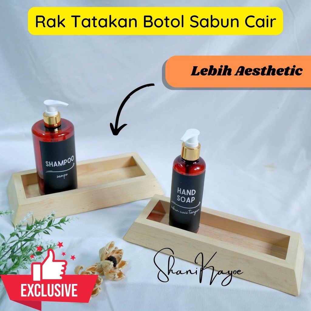 Tatakan Tempat Sabun Kamar Mandi Rak Aesthetic Botol Sabun Cair Bisa Tempel Dinding Minimalis