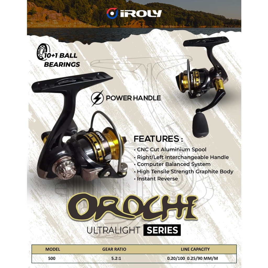 Reel SPINNING IROLY OROCHI ULTRALIGHT SERIES