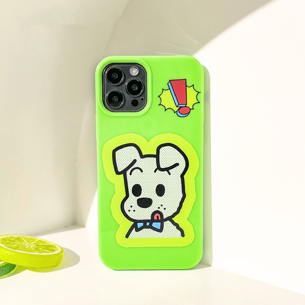 Ins Pola Puppy Cocok Untuk Iphone14 14pro 14Plus 14prm Iphone13 13pro 13prm iPhone 11 7Plus 8Plus Xr XS 12 Pro Max Empat Sudut Casing Ponsel Tahan Guncangan