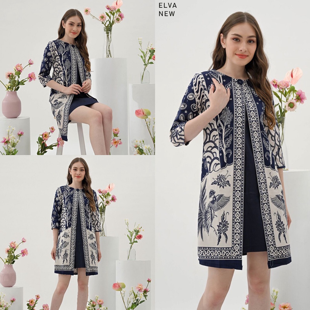 ELVA NEW DRESS - Dress Batik Wanita Terusan Wanita