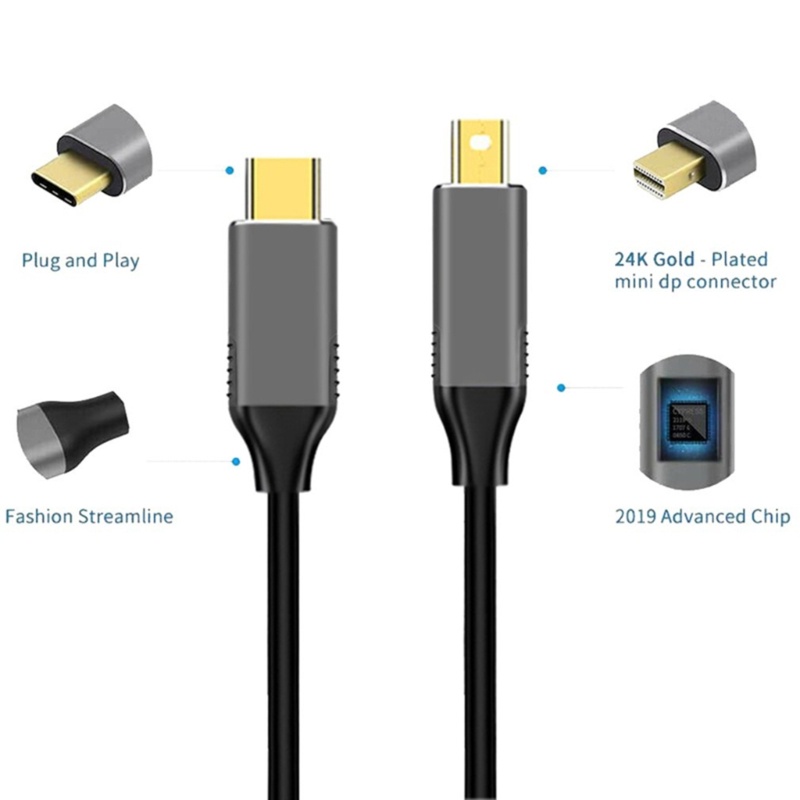 Zzz USB C to DisplayPort Adapter 4K @ 60Hz USB Type C to DP Converter Untuk Oculus Rift S Untuk Pro/Air2020