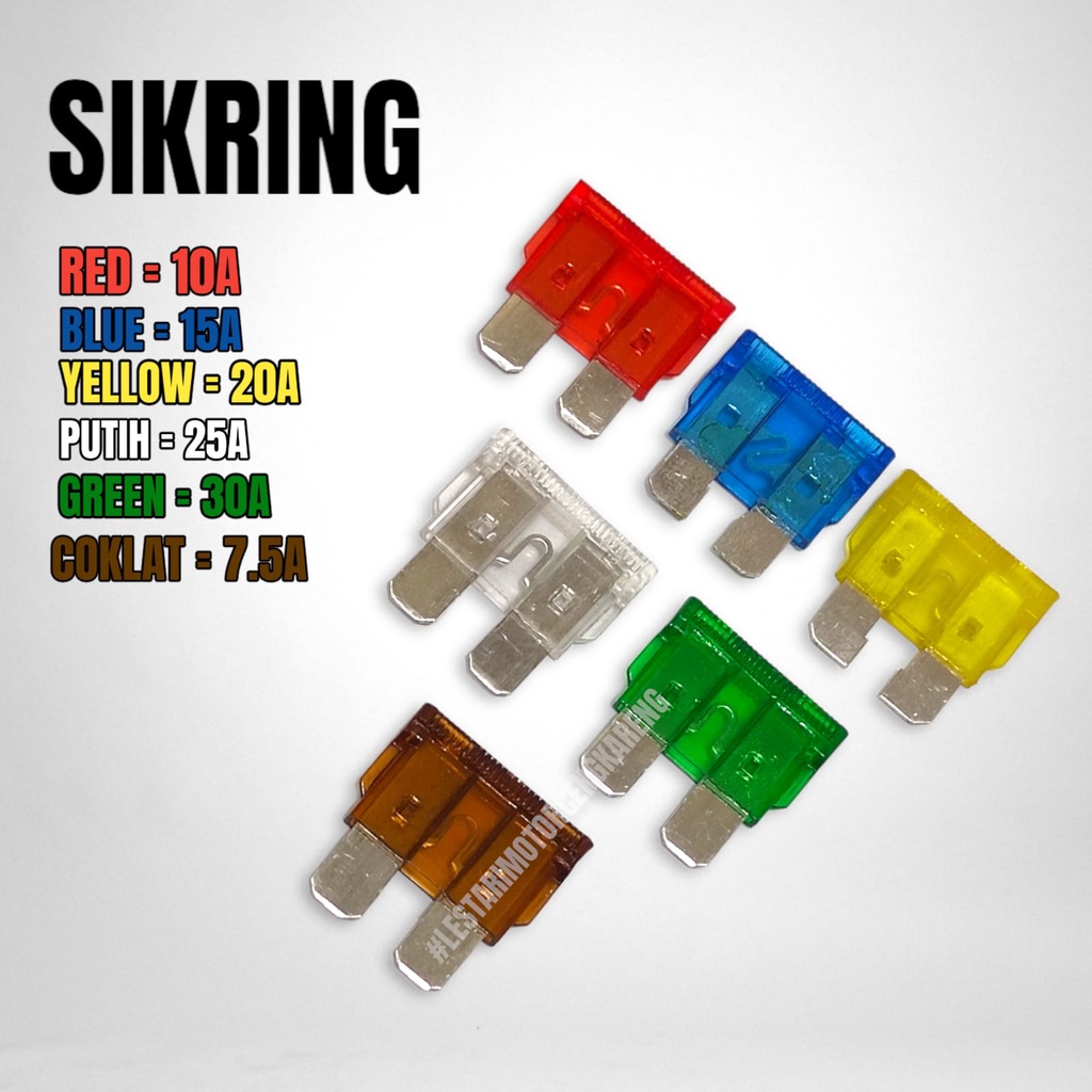 FUSE SEKRING SIKRING DX TANCAP TUSUK BESAR DX 10A 15A 20A 25A 30A