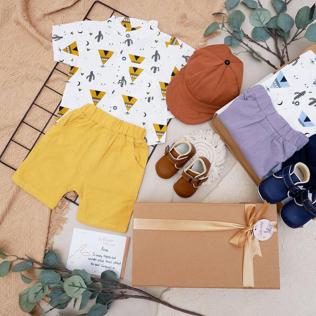 LIO035 Boys Hello Baby Hampers 0-12 months/ Hampers bayi newborn/ Kado bayi/ baby boys gift set