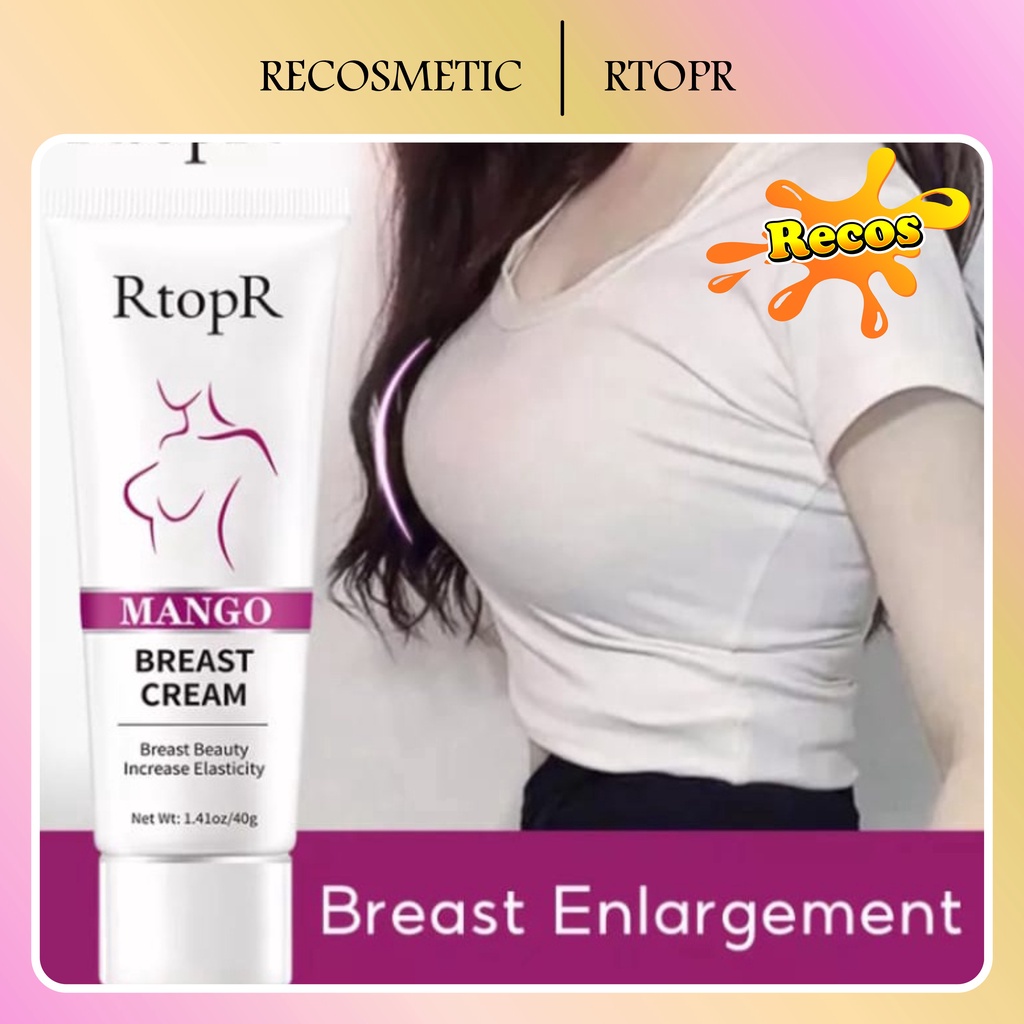 RtopR MANGO Breast Enlargement Cream Krim Pembesar Payudara Mangga untuk Wanita, Krim Pembesar Payudara Besar 40G, Krim Pengencang Payudara Perawatan Dada