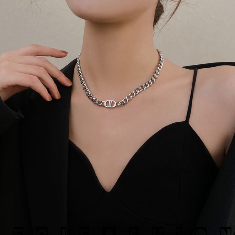 Kalung Titanium Wanita Korea Rantai DD Fashion Wanita Korea Model Terbaru Anti Karat Tidak Luntur