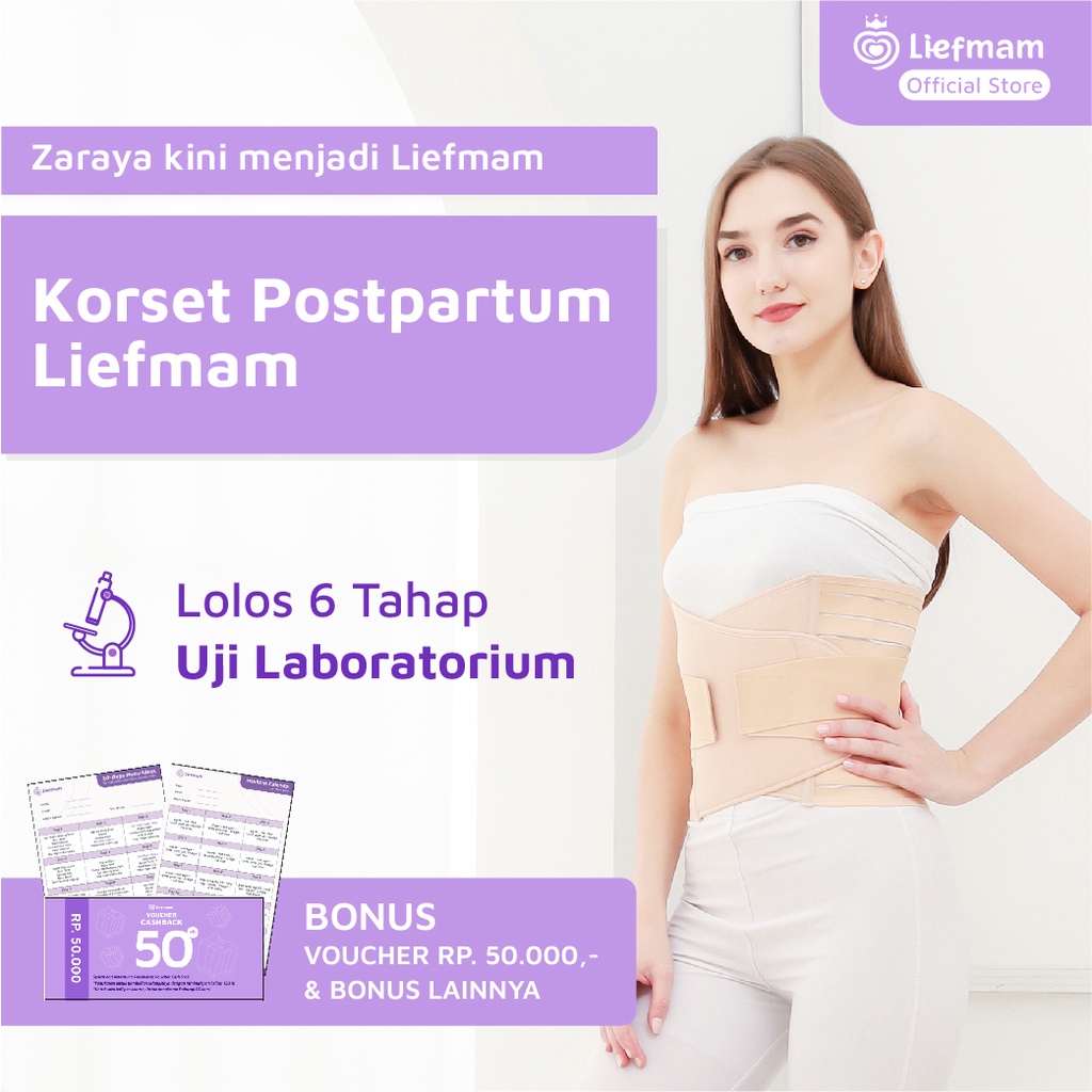 [XL-3XL] Korset Postpartum Liefmam (Zaraya) Original - Korset Pengecil Perut Pasca Melahirkan