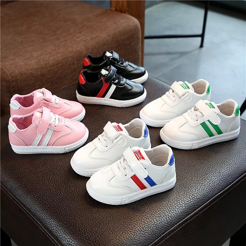 Cuci Gudang A06 Sepatu Sneakers Anak Laki - Laki Perempuan Simpel Model STRIP