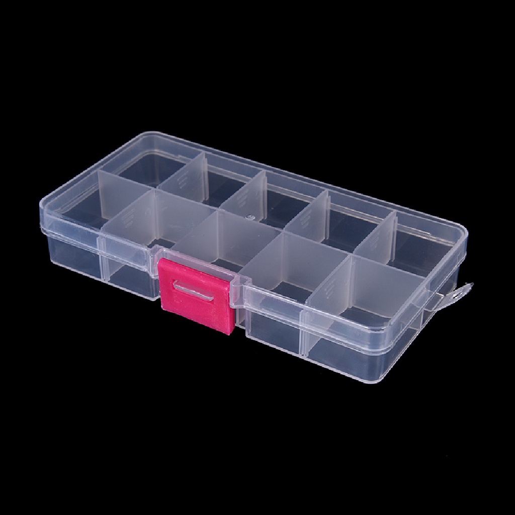 /Fashion Hot// Fashion// Plastic10 Slot Adjustable Kotak Penyimpanan Perhiasan Case Craft Organizer Manik-Manik.