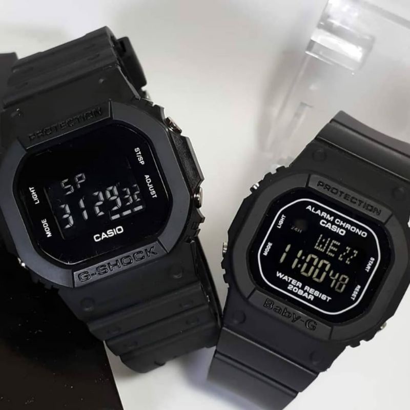 Jam Tangan Gshock DW5600 Dan Baby G Gls Terlaris Coupel Set Fashion Sepasang Jam Tangan Pria Wanita