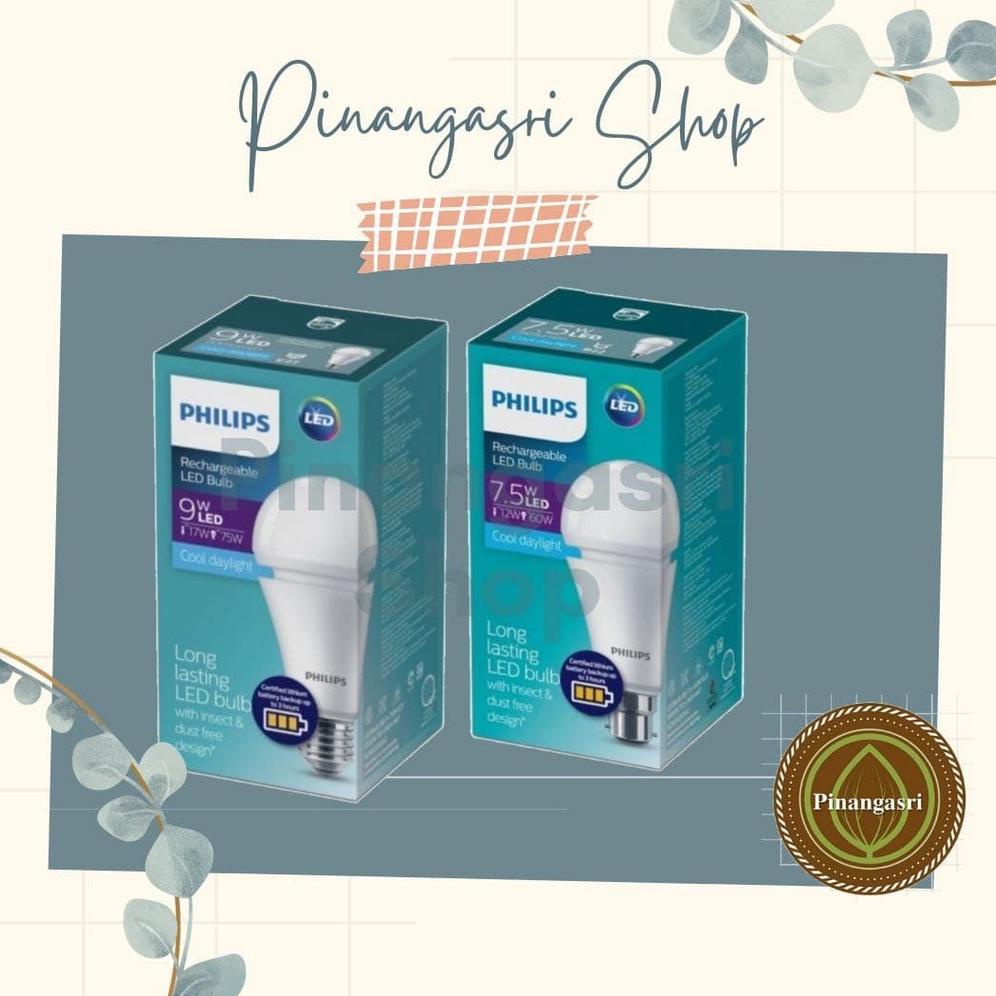 PRODUK- LED EMERGENCY LED PHILIPS EMERGENCY 7W 9W WATT CAHAYA PUTIH RECHARGEABLE EMERGENCY CHARGE 7W