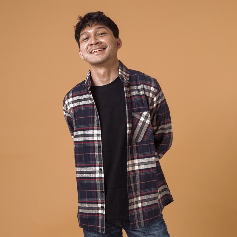 Kemeja Flanel Pria WOODCUTTER Dark Miguel Flannel Shirt Lengan Panjang