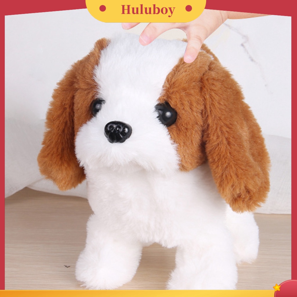 Mainan Boneka Anjing Corgi Elektrik Bahan Plush Dengan Ekor Bergoyang