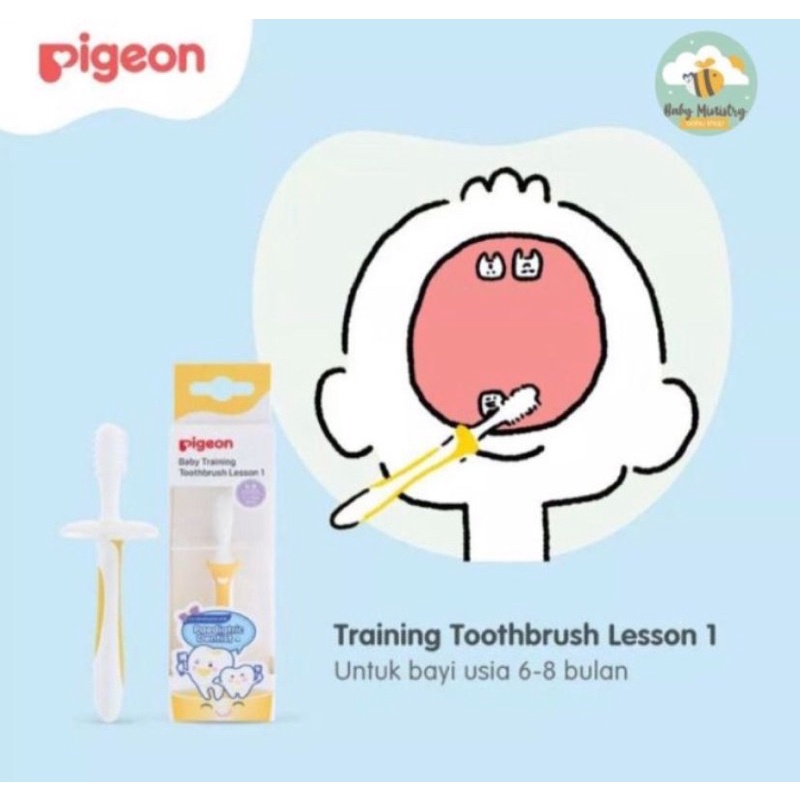 Pigeon Training Toothbrush Lesson-1 (6-8 month) // SIKAT GIGI BAYI