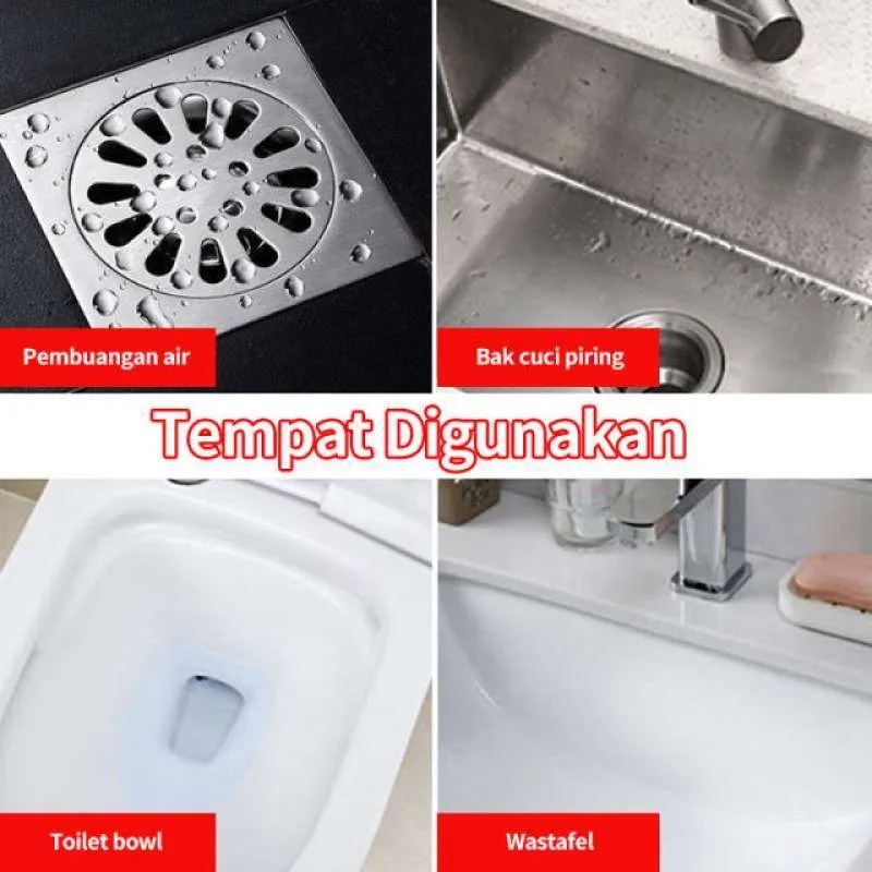 SERBUK ANTI SUMBAT / BUBUK PEMBERSIH SALURAN PIPA AIR TOILET WASTAFEL WC / OBAT ANTI MAMPET SALURAN PIPA DAPUR SODA API