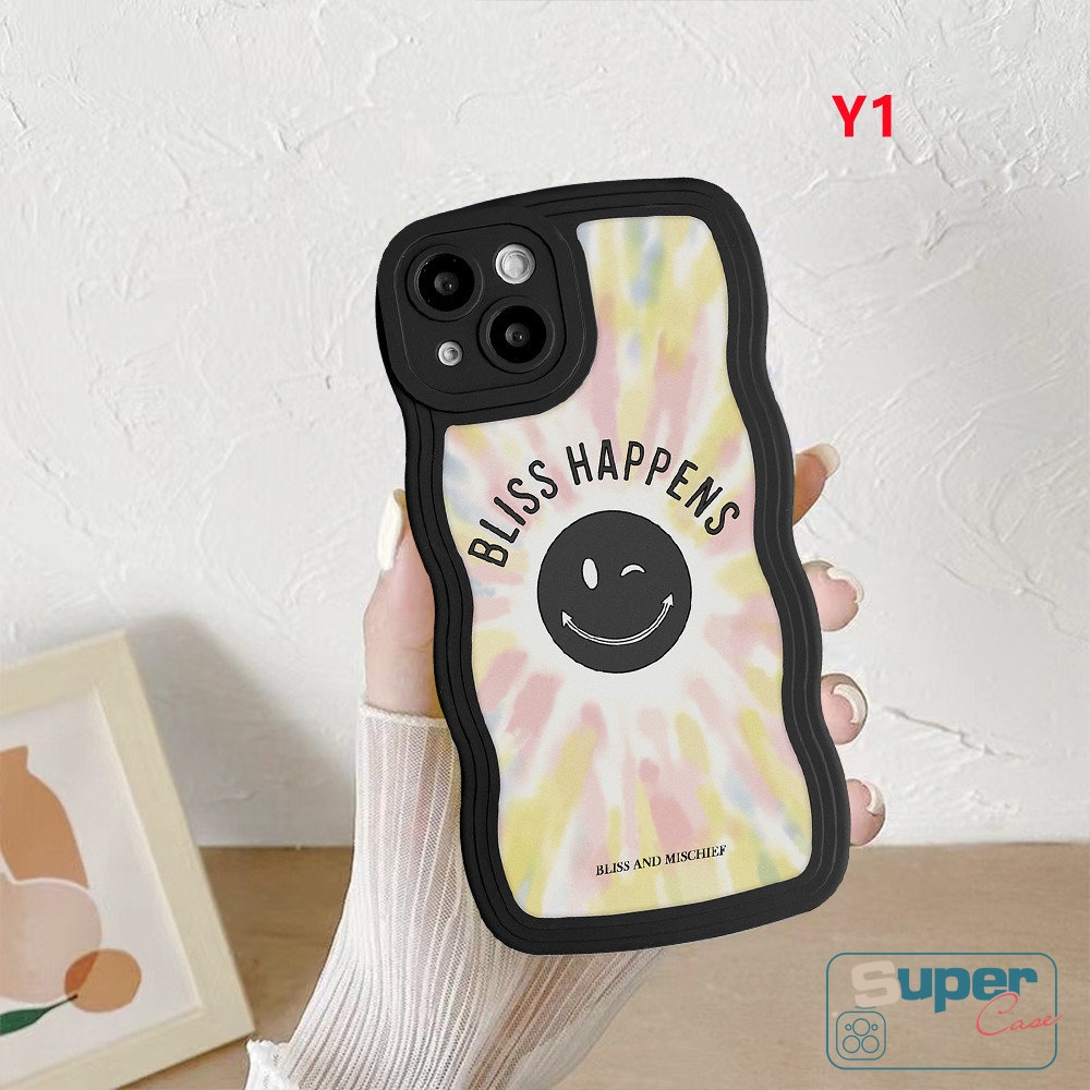 Soft Case TPU Motif Hati Smiley Warna Gradasi Pelangi Untuk iPhone 11 14 12 13 Pro Max XR 6 6s 7 8 Plus 14 Plus X XS Max SE 2020