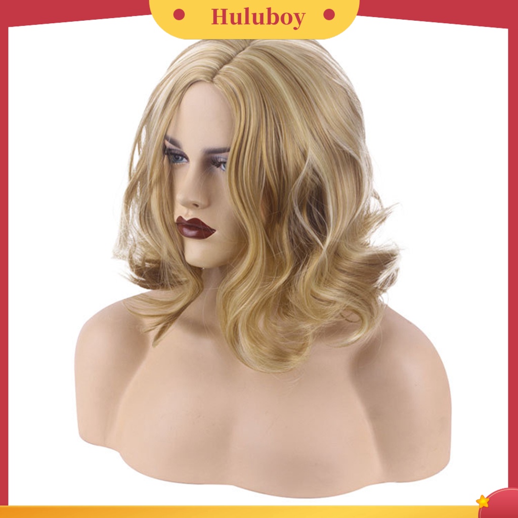 Wig Rambut Pendek Keriting Bahan Silk Tahan Panas Untuk Pesta
