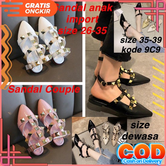Sandal Anak Perempuan Heels Sandal Hak Tahu Tali Slip Sandal Pesta Termurah - Sandal Pesta Anak Pere