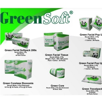 Tisu GreenSoft 600 gr Facial Tissue