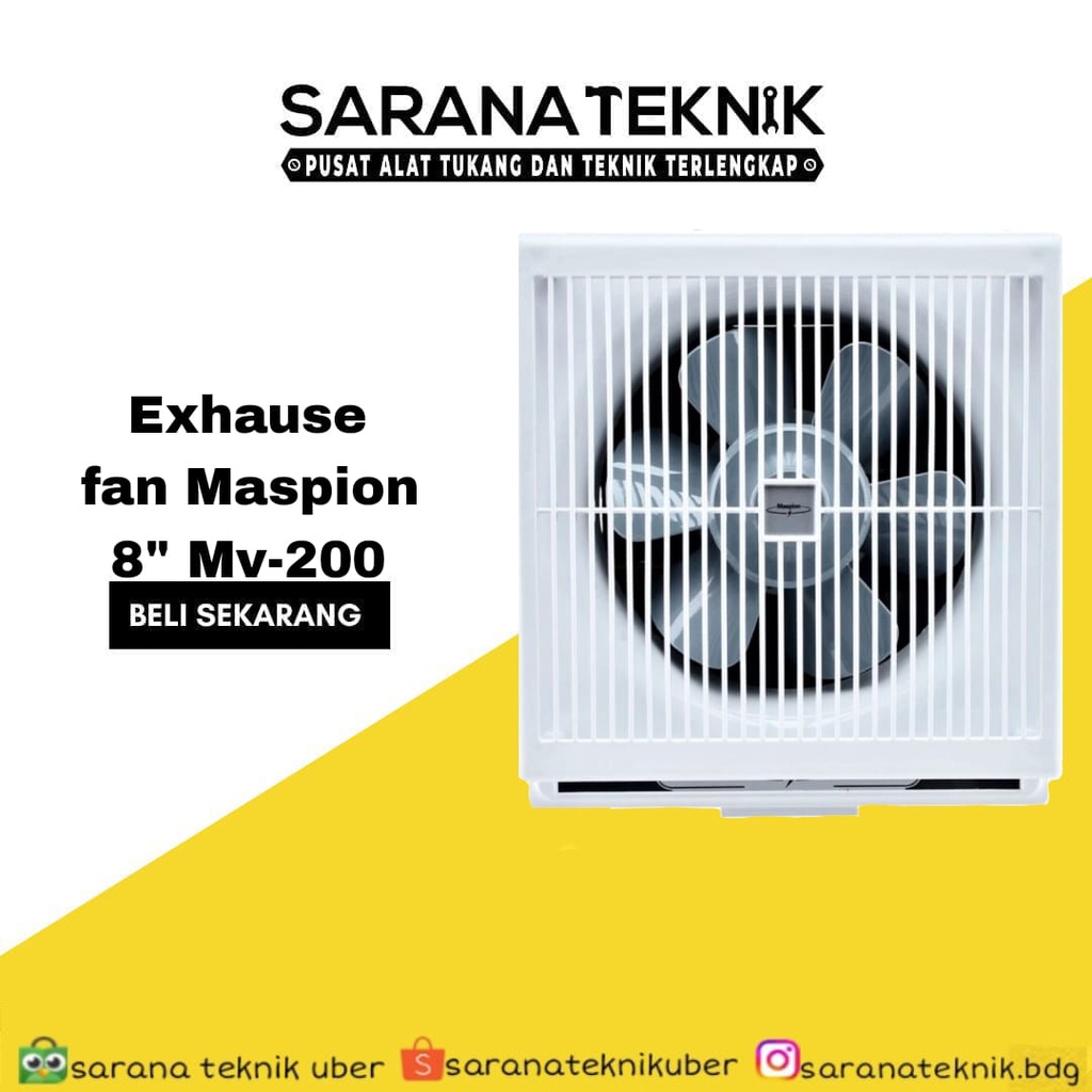 [SARANA TEKNIK Exhaust Fan/Kipas Angin Hisap Maspion MV-200 NEX (8 Inch) / Exhause fan dinding maspi