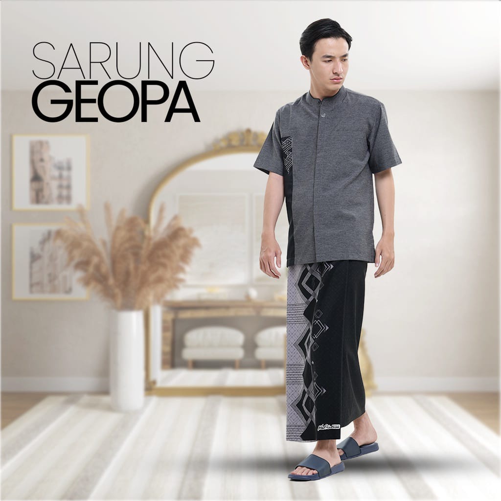Sarung Rabbani Palestine Warna Hitam Putih Original 100% Terbaru Kain Sholat Motif Palestina Dewasa Fashion Muslim Ori Official Store
