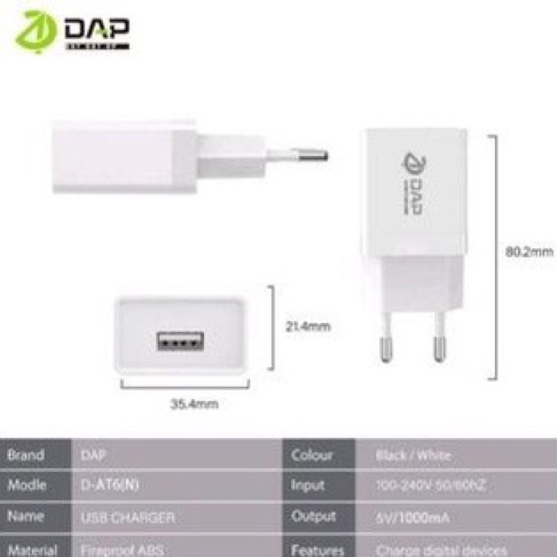 BATOK DAP Fast Charging Usb Charger D-AT6N