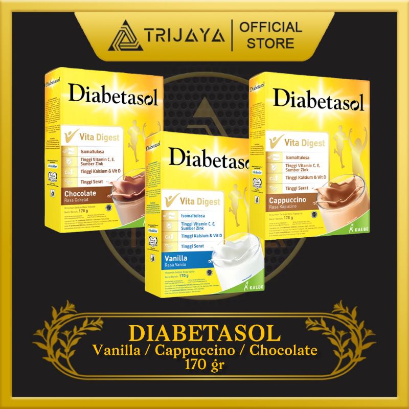 

Diabetasol 170 gr / Susu Nutrisi Khusus Diabetes / BPOM Kalbe